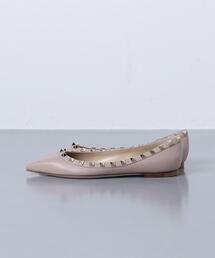 VALENTINO スタッズ付きフラットシューズ ベージュ 56423868_14_d_215.jpg
