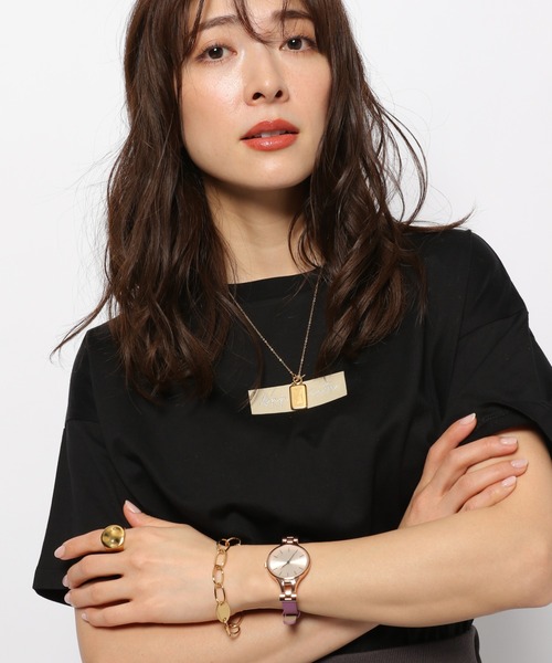 BARNYARDSTORM（バンヤードストーム）の「BARNYARDSTORM / ピンクゴールドレザーベルトウォッチ（アナログ腕時計・レディース・チャコール/ブラック/ライラック・FREE）」の10枚目の写真