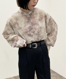 apres jour mignon | タイダイ柄バンドカラーシャツ【ZOZOTOWN限定アイテム】(シャツ/ブラウス)
