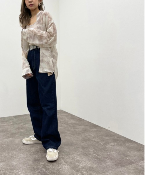 apres jour mignon（アプレジュールミニョン）の「タイダイ柄バンドカラーシャツ【ZOZOTOWN限定アイテム】（シャツ/ブラウス・レディース・ベージュ/ブラック/ブルー系その他・フリー/X-LARGE）」の19枚目の写真