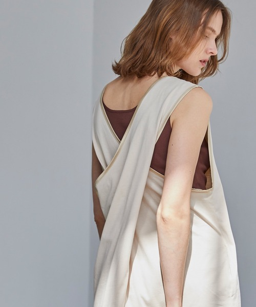 BONLECILL(ボンルシール)の「総針ニットタンクトップ(タンクトップ・レディース・ベージュ/サックスブルー/イエロー/ブラウン/ナチュラル・FREE)」の18枚目の写真