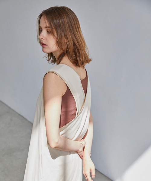 BONLECILL(ボンルシール)の「総針ニットタンクトップ(タンクトップ・レディース・ベージュ/サックスブルー/イエロー/ブラウン/ナチュラル・FREE)」の19枚目の写真