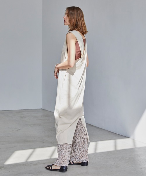 BONLECILL(ボンルシール)の「総針ニットタンクトップ(タンクトップ・レディース・ベージュ/サックスブルー/イエロー/ブラウン/ナチュラル・FREE)」の22枚目の写真