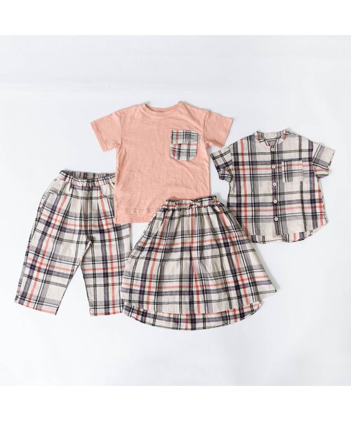 BREEZE（ブリーズ）の「3柄ノーカラーシャツ（シャツ/ブラウス・キッズ・チェック/ブラック/ミント・110/140/150/100/130/120/90）」の4枚目の写真