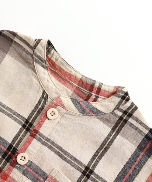 BREEZE（ブリーズ）の「3柄ノーカラーシャツ（シャツ/ブラウス・キッズ・チェック/ブラック/ミント・110/140/150/100/130/120/90）」の8枚目の写真