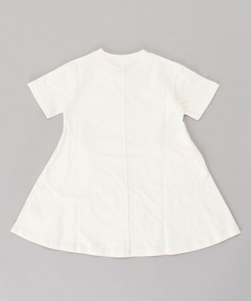 Lee（リー）の「【LEE/リー】フレア デニムポケット付き カットワンピース【110ｃｍ-130ｃｍ】（Tシャツ/カットソー・キッズ・ライトブラウン/オフホワイト・110cm/120cm/130cm）」の3枚目の写真