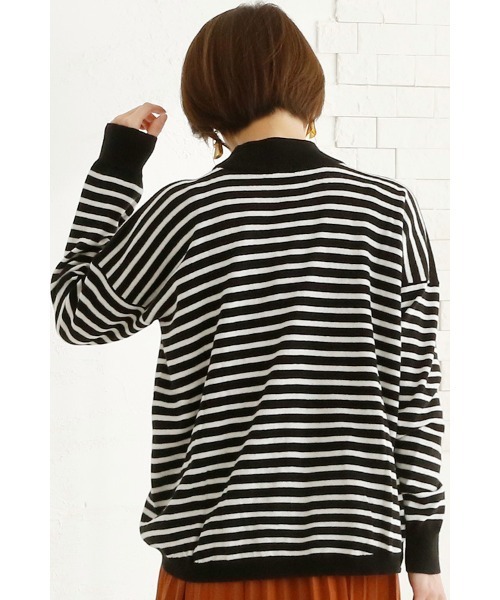 セール】ボーダータートルニット（ニット/セーター）｜ElegChic