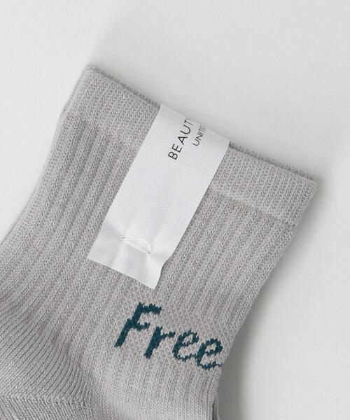 BEAUTY&YOUTH UNITED ARROWS（ビューティーアンドユースユナイテッドアローズ）の「BY ロゴ クフォーター ソックス（ソックス/靴下・メンズ・ライム/グレー/ライトブルー/ホワイト・FREE）」の5枚目の写真
