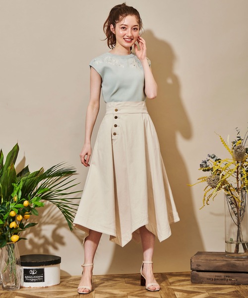 NOELA（ノエラ）の「イレヘムフレアスカート（スカート・レディース・ダークインディゴブルー/ブルー/オフホワイト・M/S）」の8枚目の写真