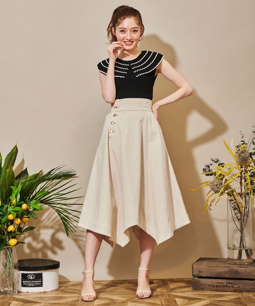 NOELA（ノエラ）の「イレヘムフレアスカート（スカート・レディース・ダークインディゴブルー/ブルー/オフホワイト・M/S）」の10枚目の写真