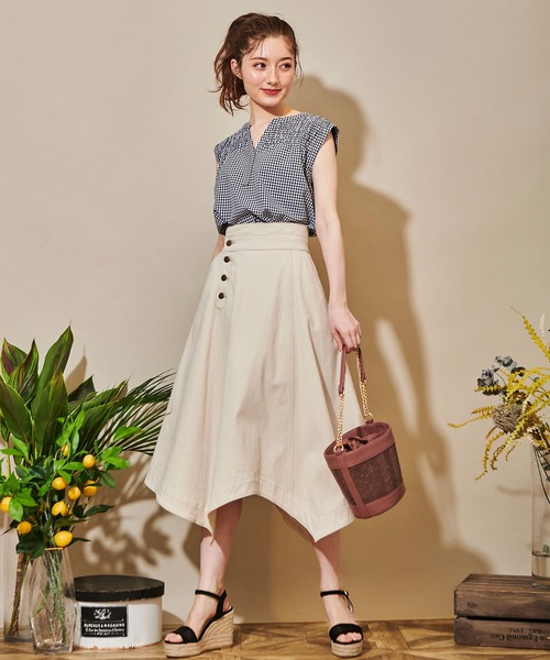 NOELA（ノエラ）の「イレヘムフレアスカート（スカート・レディース・ダークインディゴブルー/ブルー/オフホワイト・M/S）」の11枚目の写真