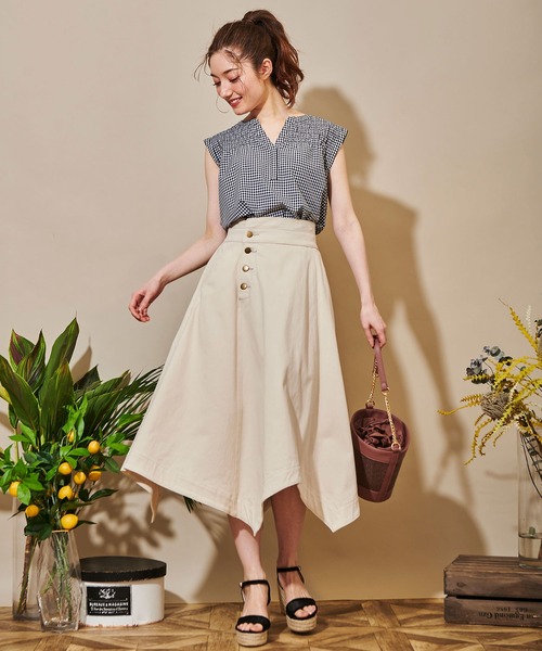 NOELA（ノエラ）の「イレヘムフレアスカート（スカート・レディース・ダークインディゴブルー/ブルー/オフホワイト・M/S）」の12枚目の写真