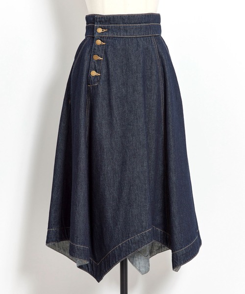 NOELA（ノエラ）の「イレヘムフレアスカート（スカート・レディース・ダークインディゴブルー/ブルー/オフホワイト・M/S）」の19枚目の写真