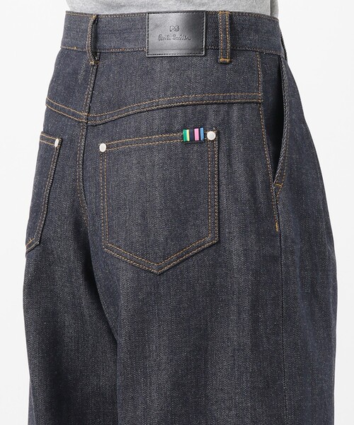 抜群 洗える インディゴ デニム ワイドパンツ デニムパンツ Paul Smith ポールスミス のファッション 在庫限 Arenatheatre Net