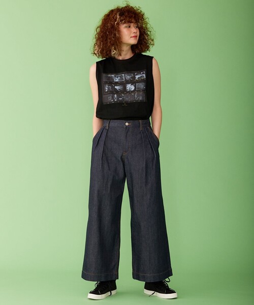 抜群 洗える インディゴ デニム ワイドパンツ デニムパンツ Paul Smith ポールスミス のファッション 在庫限 Arenatheatre Net