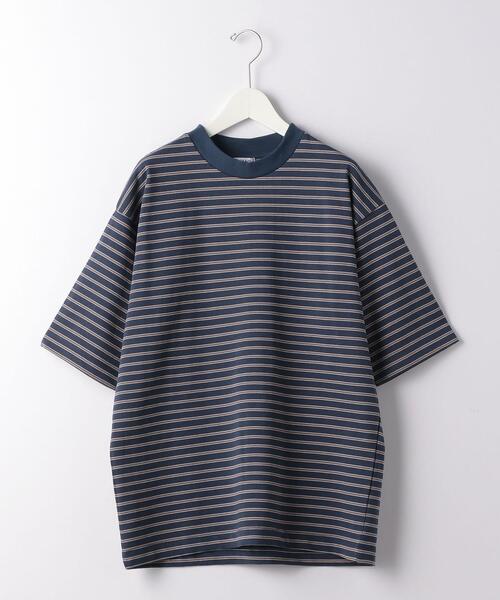 green label relaxing（グリーンレーベルリラクシング）の「OLT＜機能 / 制菌・部屋干し防臭＞ 1_OF MINE GIZA ボーダー クルーネック カットソー（Tシャツ/カットソー・メンズ・ロイヤルブルー/ライトグレー・LARGE/SMALL/X-LARGE/MEDIUM）」の3枚目の写真