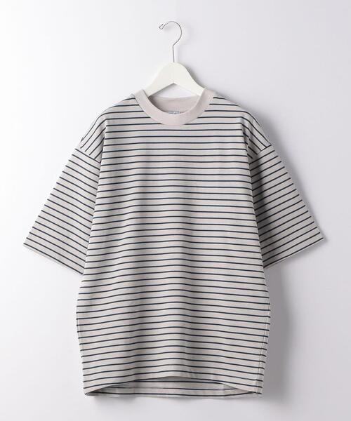 green label relaxing（グリーンレーベルリラクシング）の「OLT＜機能 / 制菌・部屋干し防臭＞ 1_OF MINE GIZA ボーダー クルーネック カットソー（Tシャツ/カットソー・メンズ・ロイヤルブルー/ライトグレー・LARGE/SMALL/X-LARGE/MEDIUM）」の14枚目の写真