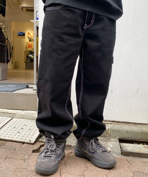 DANKE SCHON（ダンケシェーン）の「DankeSchon/ダンケシェーン/ステッチペインターパンツ（デニムパンツ・メンズ・ホワイト/ブラック/ベージュ/カーキ・LARGE/MEDIUM）」の2枚目の写真