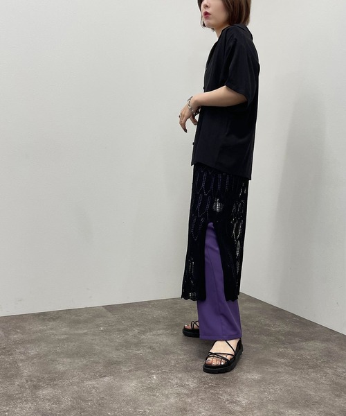 apres jour mignon(アプレジュールミニョン)の「透かし編みニットノースリワンピース【ZOZOTOWN限定アイテム】(ワンピース・レディース・マスタード/グリーン/ブラック/アイボリー・X-LARGE/フリー)」の21枚目の写真