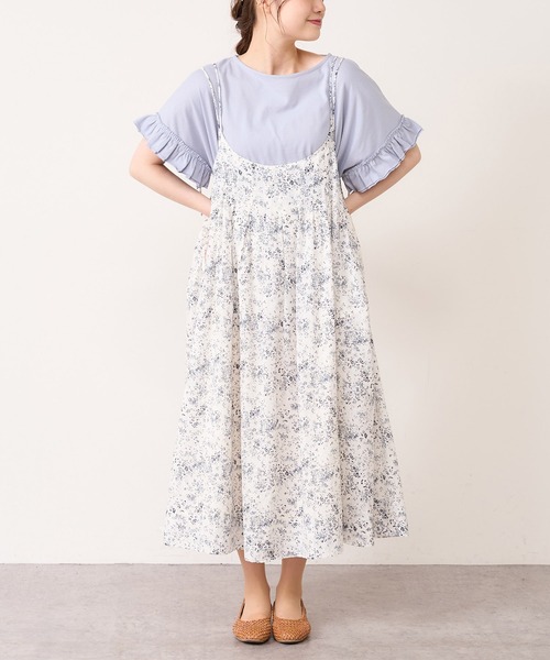 PUAL CE CIN（ピュアルセシン）の「【WEB限定・Du noir】機能素材袖フリルT（Tシャツ/カットソー・レディース・オフホワイト/ブルー系その他/グレイッシュベージュ/ブラック・FREE）」の11枚目の写真