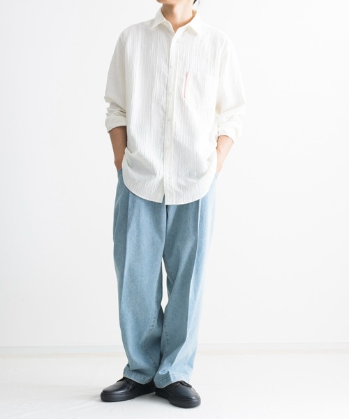 NEONSIGN（ネオンサイン）の「NEONSIGN ネオンサイン / BADBOY DENIM SLACKS（USED）バッドボーイデニムスラックス（セットアップ） / N1564（デニムパンツ・メンズ・インディゴブルー・44/46/48）」の6枚目の写真