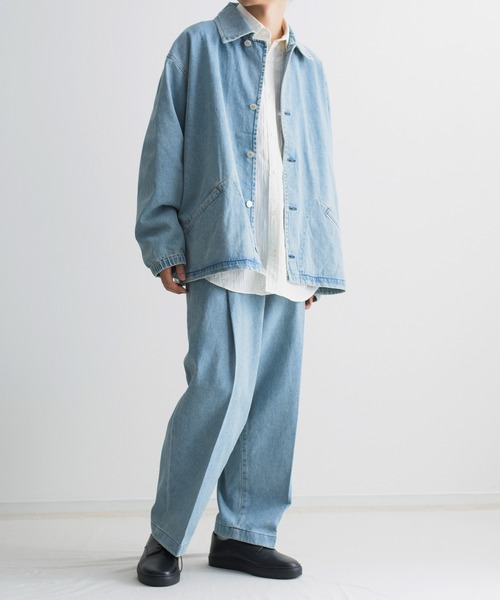 NEONSIGN（ネオンサイン）の「NEONSIGN ネオンサイン / BADBOY DENIM SLACKS（USED）バッドボーイデニムスラックス（セットアップ） / N1564（デニムパンツ・メンズ・インディゴブルー・44/46/48）」の9枚目の写真