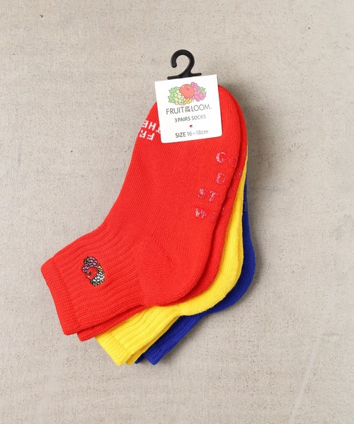FRUIT OF THE LOOM（フルーツオブザルーム）の「★FRUIT OF THE LOOM★KID'S 3P SOCKS（ソックス/靴下・キッズ・その他/その他1/その他2/その他3・MEDIUM/SMALL）」の3枚目の写真
