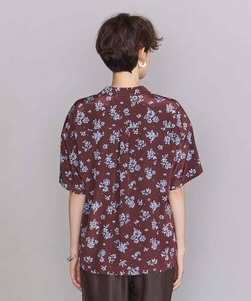 BEAUTY&YOUTH UNITED ARROWS(ビューティーアンドユースユナイテッドアローズ)の「BY フラワープリント5分袖シャツ -ウォッシャブル-◆(シャツ/ブラウス・レディース・ブラック/ワインレッド・FREE)」の5枚目の写真