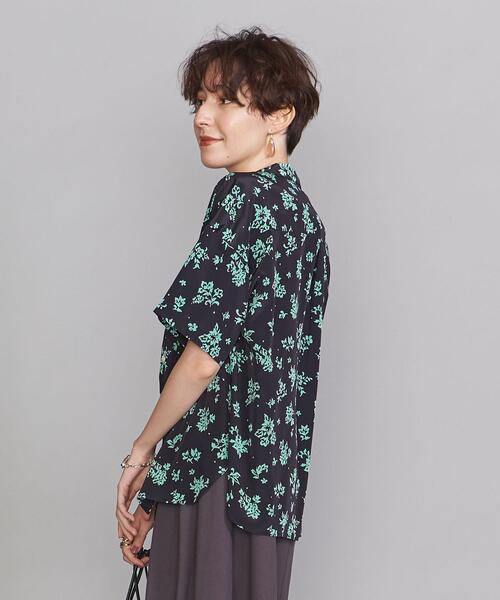 BEAUTY&YOUTH UNITED ARROWS(ビューティーアンドユースユナイテッドアローズ)の「BY フラワープリント5分袖シャツ -ウォッシャブル-◆(シャツ/ブラウス・レディース・ブラック/ワインレッド・FREE)」の9枚目の写真
