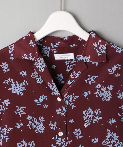 BEAUTY&YOUTH UNITED ARROWS(ビューティーアンドユースユナイテッドアローズ)の「BY フラワープリント5分袖シャツ -ウォッシャブル-◆(シャツ/ブラウス・レディース・ブラック/ワインレッド・FREE)」の12枚目の写真