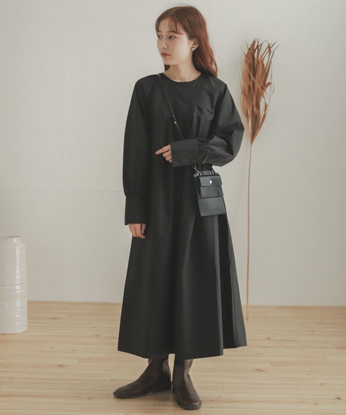 SENSE OF PLACE by URBAN RESEARCH（センスオブプレイスバイアーバンリサーチ）の「ベストレイヤードワンピース（ワンピース・レディース・ブラック/オフホワイト/カーキ・ONE）」の13枚目の写真