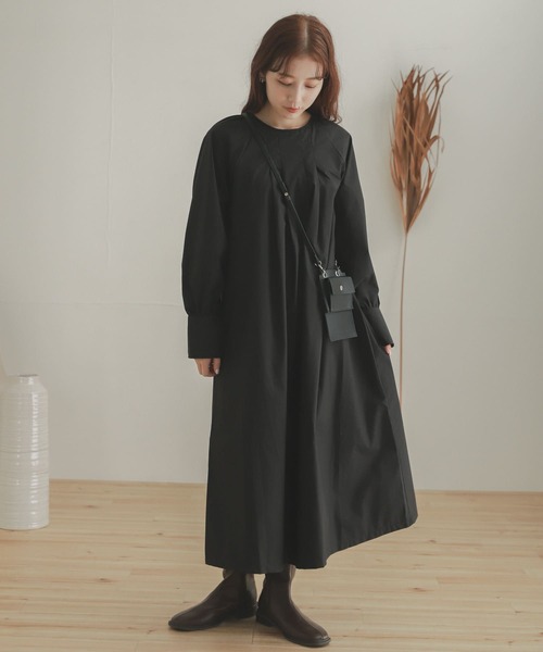 SENSE OF PLACE by URBAN RESEARCH（センスオブプレイスバイアーバンリサーチ）の「ベストレイヤードワンピース（ワンピース・レディース・ブラック/オフホワイト/カーキ・ONE）」の9枚目の写真