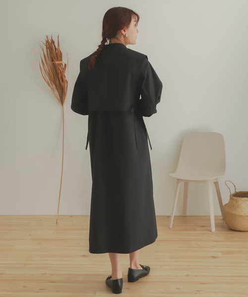 SENSE OF PLACE by URBAN RESEARCH（センスオブプレイスバイアーバンリサーチ）の「ベストレイヤードワンピース（ワンピース・レディース・ブラック/オフホワイト/カーキ・ONE）」の14枚目の写真