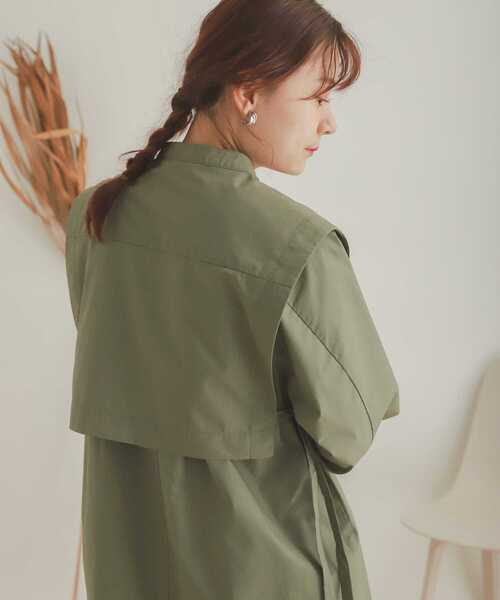 SENSE OF PLACE by URBAN RESEARCH（センスオブプレイスバイアーバンリサーチ）の「ベストレイヤードワンピース（ワンピース・レディース・ブラック/オフホワイト/カーキ・ONE）」の7枚目の写真