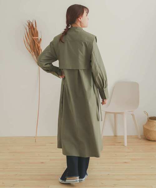 SENSE OF PLACE by URBAN RESEARCH（センスオブプレイスバイアーバンリサーチ）の「ベストレイヤードワンピース（ワンピース・レディース・ブラック/オフホワイト/カーキ・ONE）」の20枚目の写真