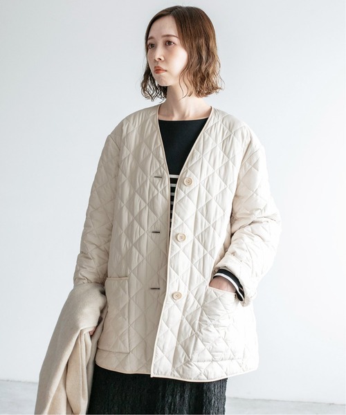 IENA（イエナ）の「キルティング ショートコート◆（その他アウター・レディース・ブラック/カーキ/ナチュラル・38/36）」の3枚目の写真