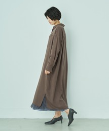 YECCA VECCA | スリットデザインシャツワンピース　＊(ワンピース)