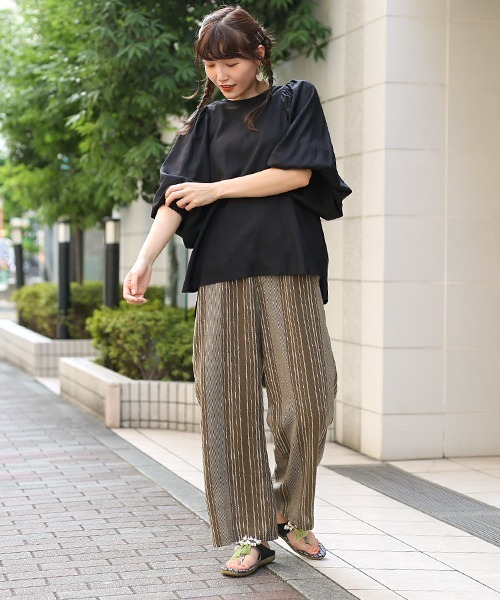 チチカカ(チチカカ)の「マトンギャザーブラウス(シャツ/ブラウス・レディース・ブラック/ベージュ/ネイビー/グリーン・FREE)」の10枚目の写真
