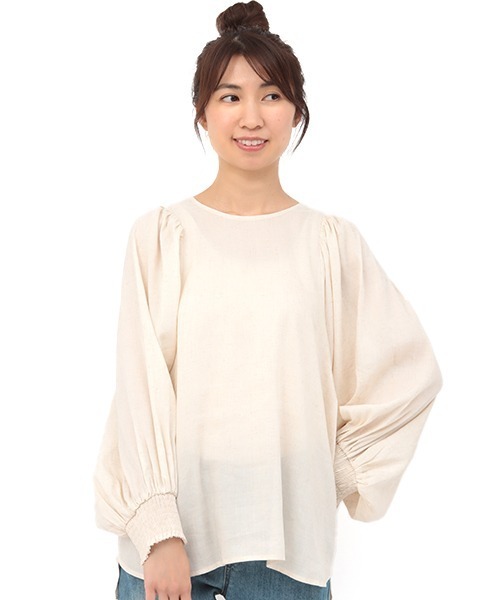 チチカカ(チチカカ)の「マトンギャザーブラウス(シャツ/ブラウス・レディース・ブラック/ベージュ/ネイビー/グリーン・FREE)」の18枚目の写真