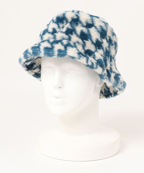 KANGOL（カンゴール）の「KANGOL/カンゴール　Faux Fur Bucket（ハット・メンズ・ブラック/ブルー/ブラック系その他/ライトピンク・S/M/L）」の3枚目の写真