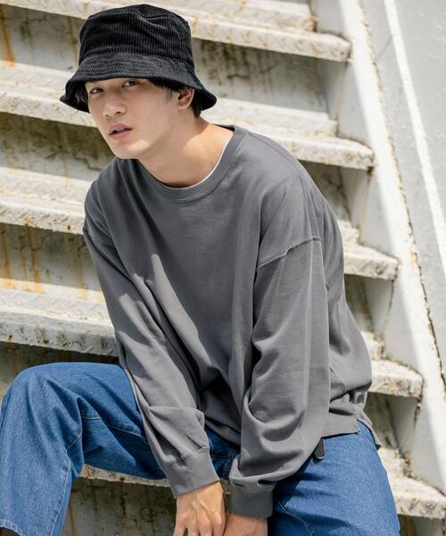 coen（コーエン）の「ヘビー天竺ロングスリーブTシャツ（Tシャツ/カットソー・メンズ・ホワイト/ブラック/オリーブ/マスタード・SMALL/MEDIUM/LARGE/X-LARGE）」の3枚目の写真