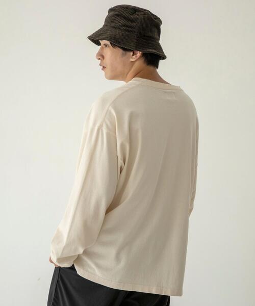 coen（コーエン）の「ヘビー天竺ロングスリーブTシャツ（Tシャツ/カットソー・メンズ・ホワイト/ブラック/オリーブ/マスタード・SMALL/MEDIUM/LARGE/X-LARGE）」の10枚目の写真