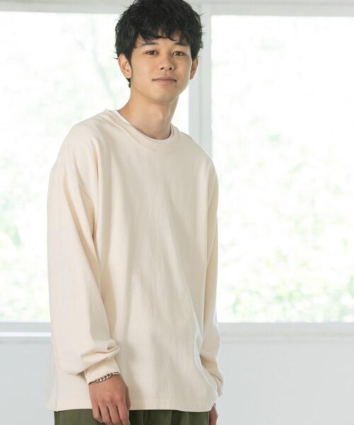 coen（コーエン）の「ヘビー天竺ロングスリーブTシャツ（Tシャツ/カットソー・メンズ・ホワイト/ブラック/オリーブ/マスタード・SMALL/MEDIUM/LARGE/X-LARGE）」の12枚目の写真