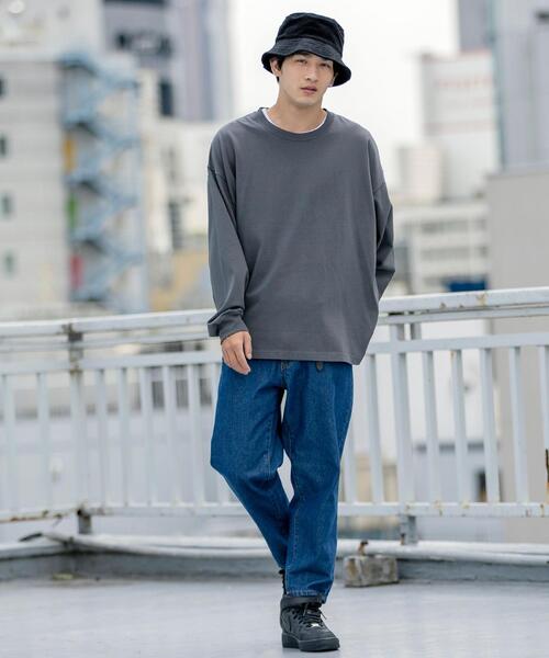 coen（コーエン）の「ヘビー天竺ロングスリーブTシャツ（Tシャツ/カットソー・メンズ・ホワイト/ブラック/オリーブ/マスタード・SMALL/MEDIUM/LARGE/X-LARGE）」の19枚目の写真