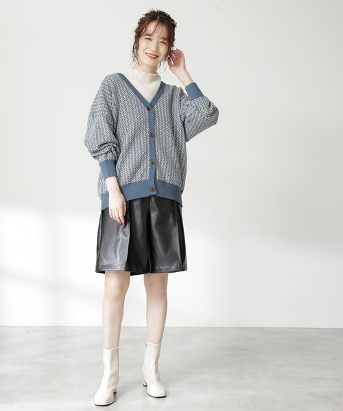 N.（N. Natural Beauty Basic）（エヌエヌナチュラルビューティーベーシック）の「◆フェイクレザーハーフパンツ（その他パンツ・レディース・ブラック/モカ・MEDIUM）」の16枚目の写真