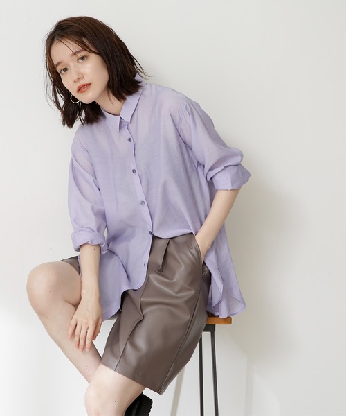 N.（N. Natural Beauty Basic）（エヌエヌナチュラルビューティーベーシック）の「◆フェイクレザーハーフパンツ（その他パンツ・レディース・ブラック/モカ・MEDIUM）」の5枚目の写真