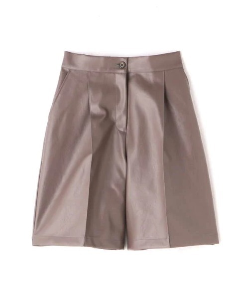 N.（N. Natural Beauty Basic）（エヌエヌナチュラルビューティーベーシック）の「◆フェイクレザーハーフパンツ（その他パンツ・レディース・ブラック/モカ・MEDIUM）」の20枚目の写真