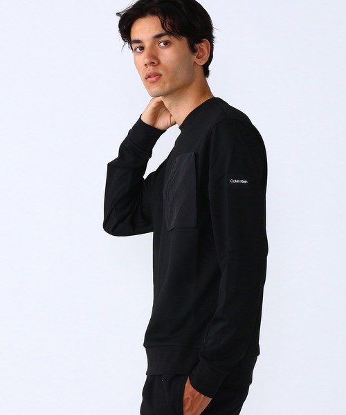 Calvin Klein（カルバン・クライン）の「リサイクルド ミックス メディア スウェット シャツ（スウェット・メンズ・ブラック・L/XL/M/S）」の3枚目の写真