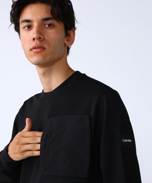 Calvin Klein（カルバン・クライン）の「リサイクルド ミックス メディア スウェット シャツ（スウェット・メンズ・ブラック・L/XL/M/S）」の4枚目の写真