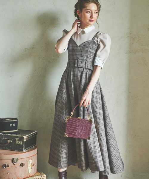 NOELA（ノエラ）の「ボリュームフレアキャミワンピ（ワンピース・レディース・ベージュ/グレー/その他1・S/M）」の12枚目の写真